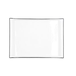 Fuente Porcelana Gastro Black Quid 31x23 cm