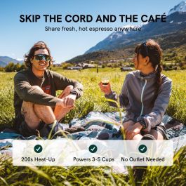 Cafetière Portable Outin OUTINWHITE Blanc Acier inoxydable 50 ml 80 ml