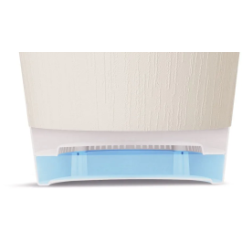 Stefanplast Pot de fleur ETHICA - 40 x h39 cm - 2 L - Avec réserve d'eau - Couleur Taupe