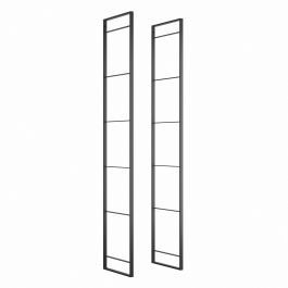 Emuca Jeu de Lader Shelf Frame Set, height 1790mm, Acier, Painted en noir