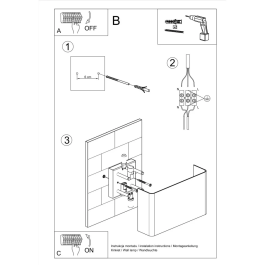 Applique murale "Copertura" SOL-SL.0419 en acier blanc pour intérieur moderne