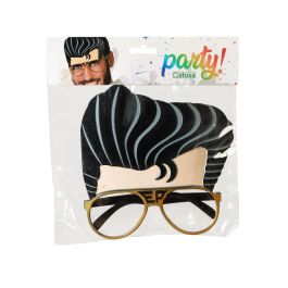 Gafas De Sol - Lunettes de soleil dorées avec frange et front intégré pour déguisement super-héros, carnaval et fête