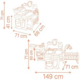 Smoby Maison de poupées Casita grande para muñecas SMO3032162203941 avec 19 accessoires