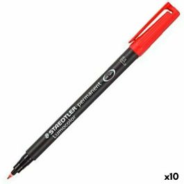 Marqueur permanent Staedtler Lumocolor 318-2 F Rouge (10 Unités) Precio: 17.9900004. SKU: S8422870