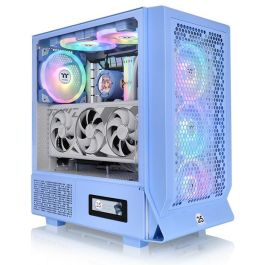 Thermaltake Ceres 330 TG - Boîtier PC Midi-Tower Bleu avec vitre latérale, ARGB, support ATX/EATX/micro ATX/Mini-ITX, USB 3.2 Gen 1 & Gen 2 Type-C, 2 ventilateurs