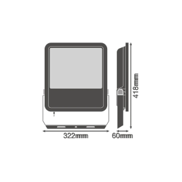 Ledvance [LVE-4058075423749] Projecteur LED 165W 20000Lm 6500K 100 x 100° IP65 Blanc Froid