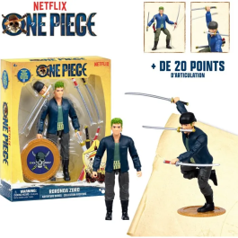One Piece - Figurine articulée Zoro - 15 cm - 12 points d'articulation - Avec accessoires - Inspirée de l'adaptation Netflix - À partir de 4 ans Precio: 40.152. SKU: B1EWW25AHW