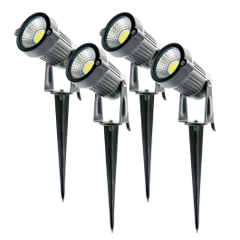 Pack de 4 Spots de Jardin LED à Pointes 5W 421Lm 2700K 40000H [SL-SL-C10-5W-WW-PK4-AP]