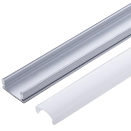 BX3 Light Profilé aluminium pour bande LED - Diffuseur opale 1 mètre - Accessoire d'installation et de finition - Modèle BX3-A1707-1M