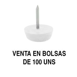HERRAJES ALK Otto Deslizante-Quitarruido Ø15 Ø17 Y Ø20 (Bolsa De 100) Acabado Blanco