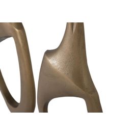 GINER Y COLOMER - Lot de 2 sculptures décoratives en aluminium finition bronze vieilli - Design abstrait - Grandeur: 96x28x15 cm et 83x23x15 cm