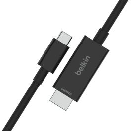 Câble USB-C vers HDMI Belkin AVC012bt2MBK Noir 2 m