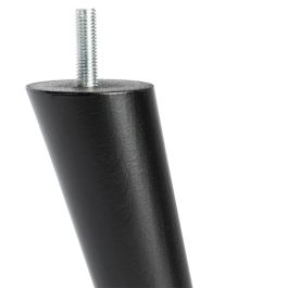 Q&Q Pied de meuble conique incliné H150 M8 Noir Bois