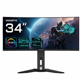 Gigabyte Moniteur OLED Courbé MO34WQC 34" 3440x1440 175Hz 0,03ms 21:9 HDR400 Noir