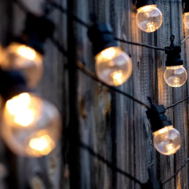 Lumisky Guirlande Lumijardin Solaire 10 Ampoules LED Blanc Chaud pour Extérieur, 8 Modes d'Éclairage, IP65