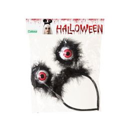 Diadème Halloween avec Yeux Lumineux 19 x 23 cm, Accessoire de Déguisement Effrayant pour Fête et Événement