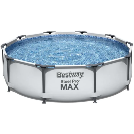 Bestway Steel Pro MAX 56406 Piscine tubulaire avec système FrameLink - Montage facile - Diamètre 305 cm x Hauteur 76 cm