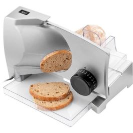 Sencor Trancheuse Électrique SFS 3050SL - 100 W, Disque de Coupe 170 mm Inox Amovible, Chariot Alimentaire - Argent