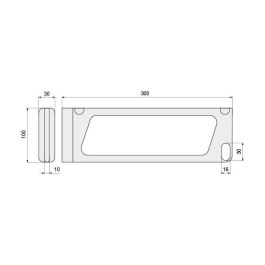 MAFOS Support d'étagère Zamak Kansas L300 Gauche Chrome