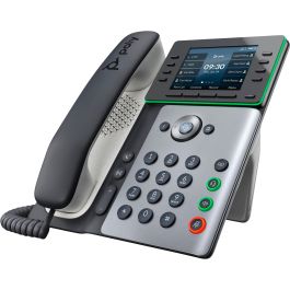 HP Téléphone IP Poly Edge E320 - Combiné filaire, écran IPS 8,89 cm (3,5"), 8 lignes, PoE, Bluetooth 5.0, Noir