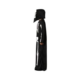 Costume Squelette avec Capuche pour Enfant Unisexe 3-4 Ans - Noir - Halloween - Polyester