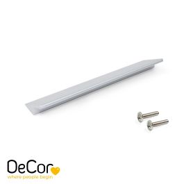 Emuca Lot de 10 poignées pour meubles Torrent, L120mm, entraxe 96mm, Aluminium, Anodisé mat