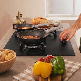 Cecotec Plaque gaz Bolero Squad G 3400S 3 feux 6200W Nano Glass fonte noire