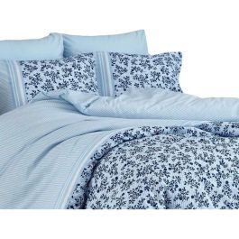 Parure de couette Bleu Lit king size 3 Pièces