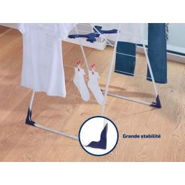 LEIFHEIT Sèche-linge parapluie CLASSIC 200 Flex 81408, 20m, Blanc et Bleu