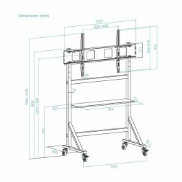 Support de TV TooQ FS20105M-B 60" 105" 120 kg