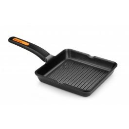 Poêle à Grilller avec Rayures BRA EFFICIENT PLUS Noir Aluminium