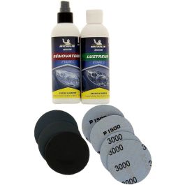 Michelin Kit de rénovation optique pour phares - Restaure transparence et brillance, élimine jaunissement et voile