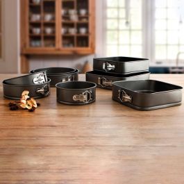 Molde Cuadrado Desmontable Acero Pintado Sweet Grey Quid 28 cm (8 Unidades)