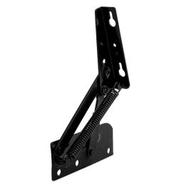 Q&Q Bisagra Compás con Muelles Odeon Negro pour Portes Abatibles - Assistance à Ressorts, Fixation par Vis