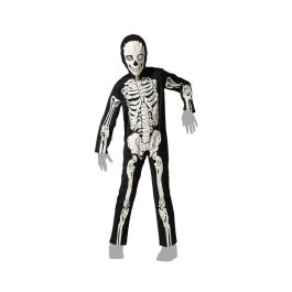 Costume Enfant Squelette Fluorescent avec Masque - Effet Luminescent - Taille 5-6 Ans - Noir Polyester - Thème Halloween