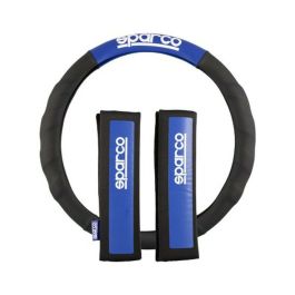 Sparco Housse de Volant et Coussinets Noir-Bleu Universels SPC1111KAZ