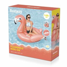 Bestway Flotteur Flamant Rose avec Poignées 168x120 cm +3 Ans Plage Piscine 41526