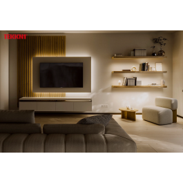 KIMERA HELSE Profil Aluminium Anodisé Argent avec Diffuseur Opal, Bouchons et Clips de Fixation 2,02m