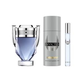 Rabanne Coffret Cadeau Invictus Eau de Toilette 100ml + Déodorant 150ml + Mini Eau de Toilette 10ml Homme 3 pièces