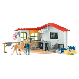 Schleich - 42502 - Cabinet vétérinaire avec animaux - Figurines et accessoires