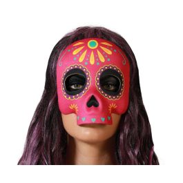 Masque de Calavera Rose avec Motif Floral pour Jour des Morts, Fête Mexicaine Traditionnelle pour Déguisement de Catrina ou Événement Culturel Precio: 10.5. SKU: B18VBPSGRS