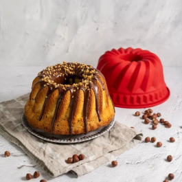 Dr Oetker Moule Flexxibel Love pour Kougelhopf et Pâtisseries, Silicone, Rouge