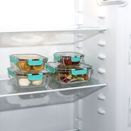 Boîte à lunch hermétique Quid Purity Rectangulaire 1,5 L Transparent verre (6 Unités)