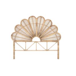 GINER Y COLOMER Tête de lit en rotin naturel, design artisanal, 180 cm de large, finition naturelle Precio: 395.988. SKU: B1ERAADRDZ