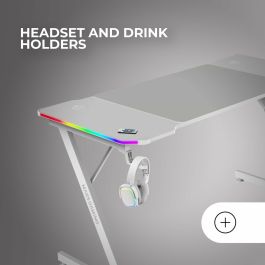 Bureau Gaming Mars Gaming ERGO Blanc 140 x 60 cm