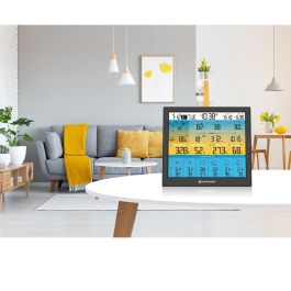 Bresser 7003220 Station météo intelligente 7-en-1 solaire avec WiFi - Écran couleur LCD 10" (25.4 cm), prévisions, capteur extérieur - Noir