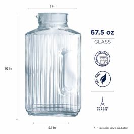 Bouteille en Verre Luminarc Quadro Transparent verre 2 L