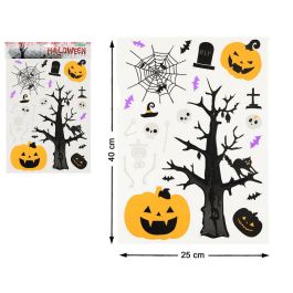 Pack de Décoration Vinyle Halloween avec Citrouilles, Toiles d'Araignée, Crânes et Chauves-Souris - 40 x 25 cm Precio: 10.5. SKU: B1H22FTAS6