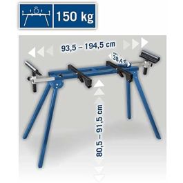 Scheppach Support Universel pour Scie Ingoletadora UMF1550 - Charge Max 150 kg, Longueur Pièce 1.94 m