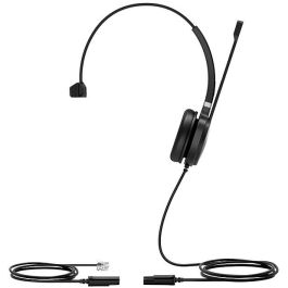 Yealink Casque YHS36 Monophonique Filaire Connectique RJ13 pour Bureau et Centre d'Appels Noir Argent